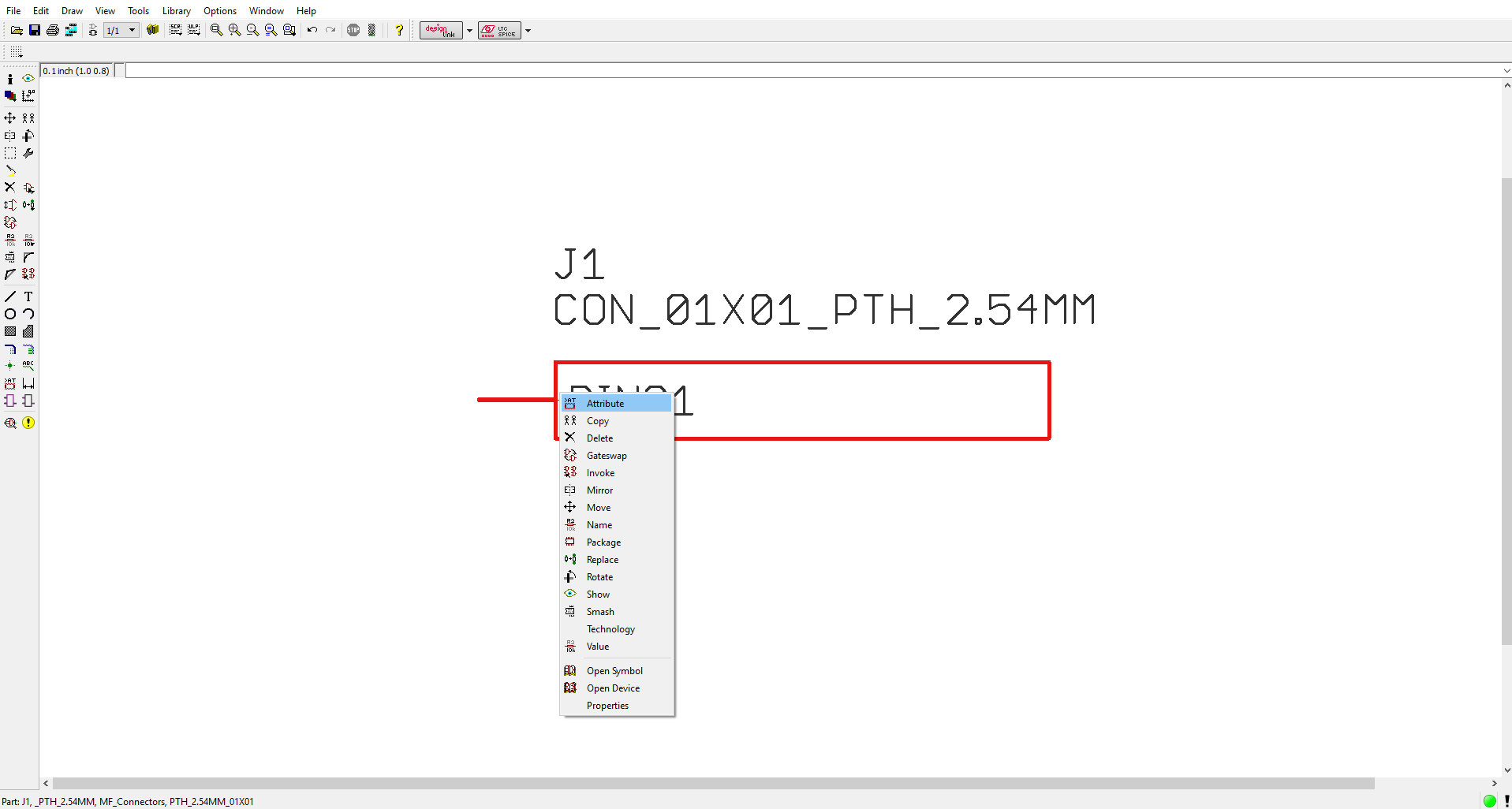 Eagle attribute adding to schematic