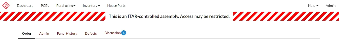 Itar controlled assembly