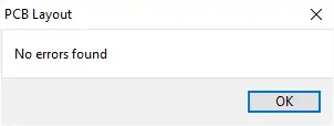 No pcb layout errors