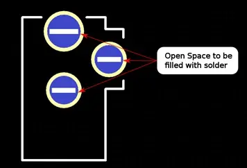 Figure 5: Open Space to be soldered