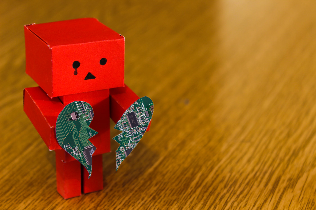 Sad robot broken PCB