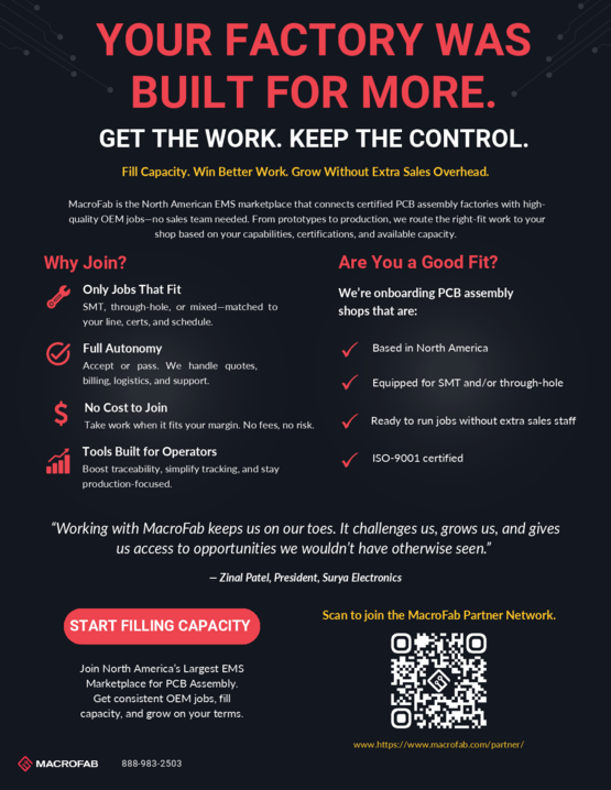 Join the MacroFab Factory​  Partner Network