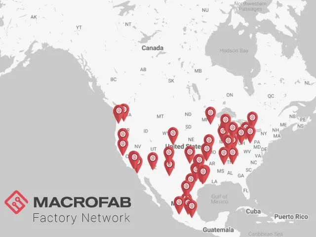 Macrofab factory network map