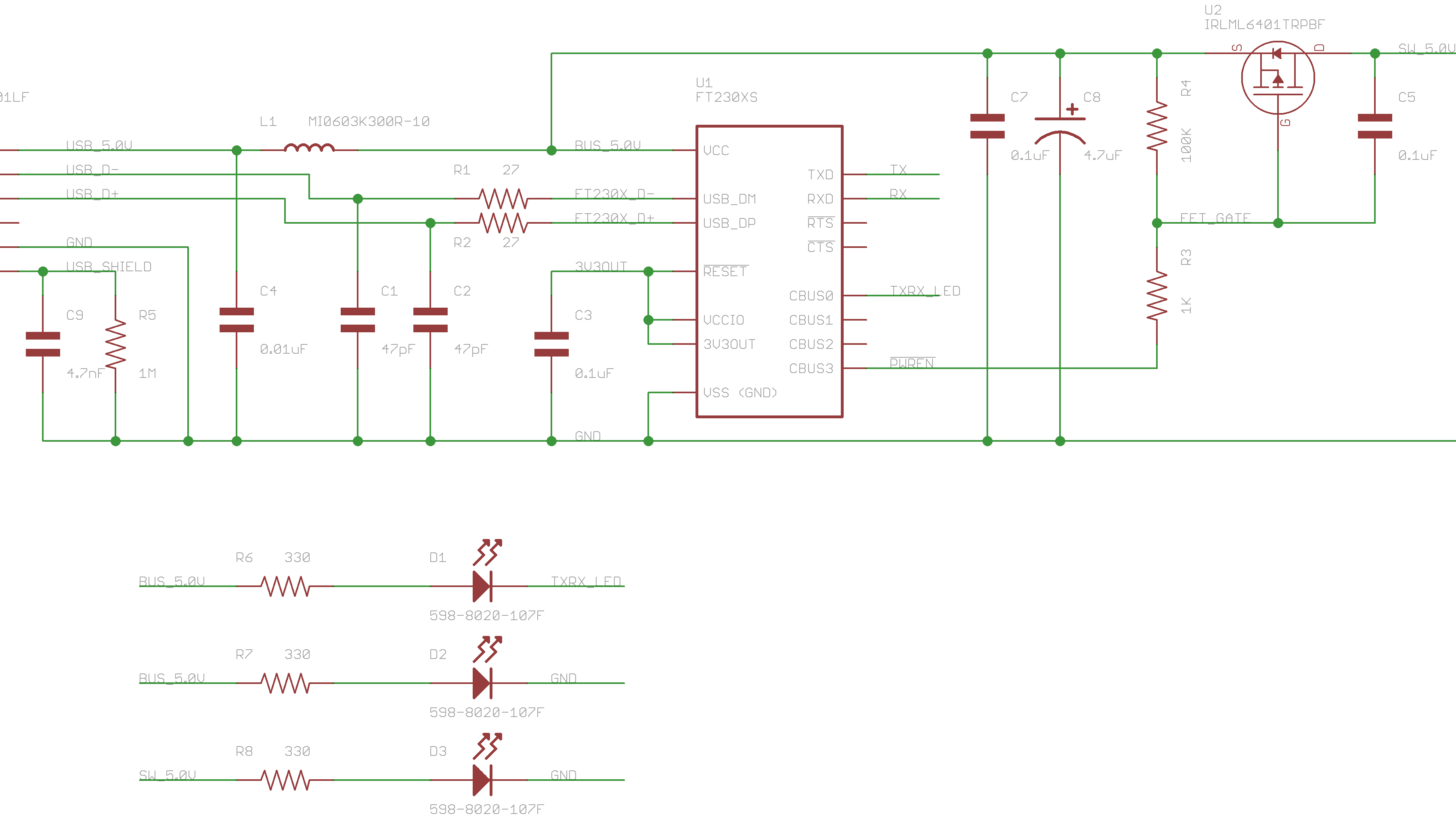 FT230 X Bus Control Schematic