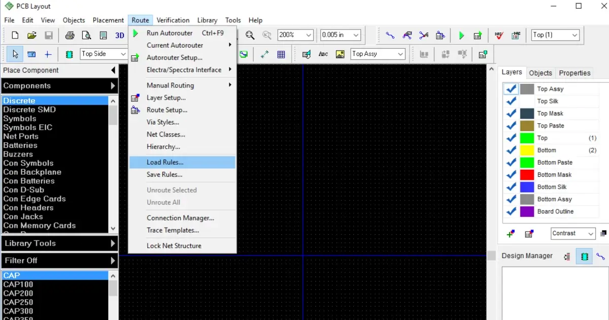 Adding external part libraries drcs cam files diptrace