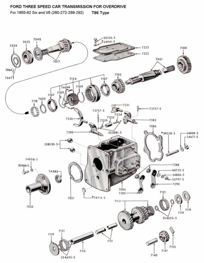 Ford Three Speed Car Transmission for Overdrive