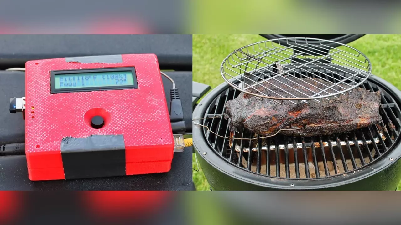 Figure 1: Brian Dortons IoT BBQ with some delicious brisket.