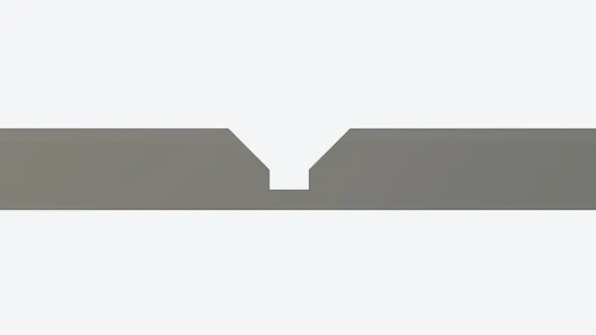 Cut profile for bending aluminum on a CNC machine!