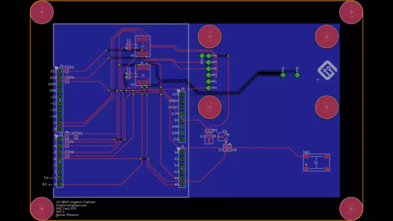 DAC Test Fixture PCB