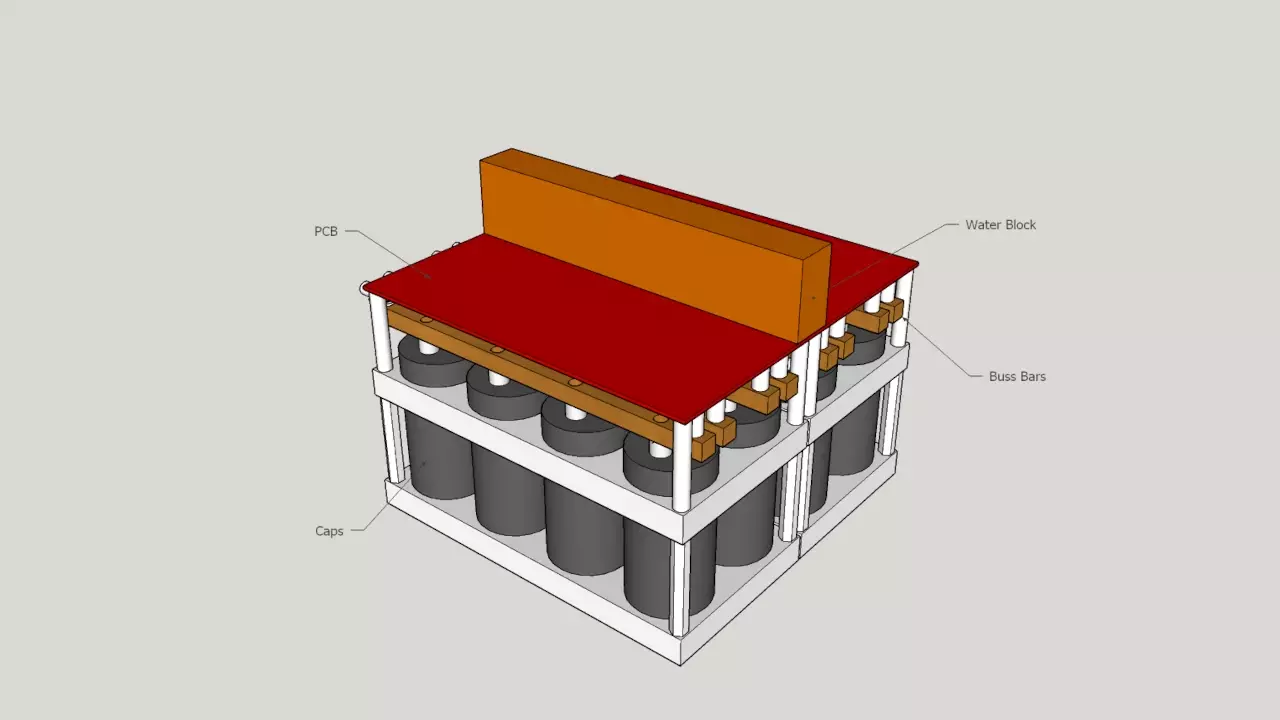 Figure 2: 3D rendering of the Energon Cube for the Super Simple Power Supply