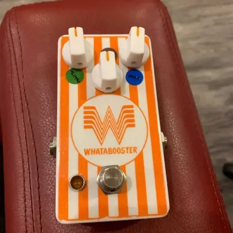 Josh Rozier’s WhatABooster effects pedal. Gotta turn up the spiciness with the Jalapeno knob!