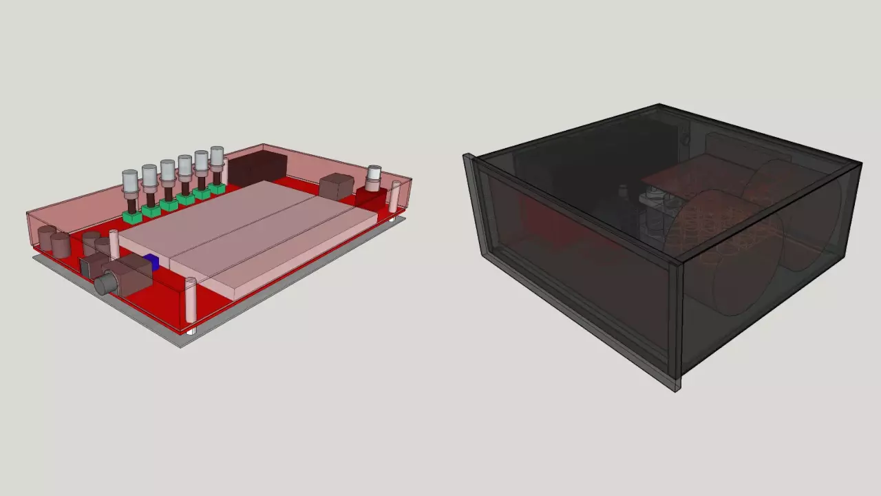 Figure 1: 3D Layout of the Super Simple Power Supply and FX Dev Board