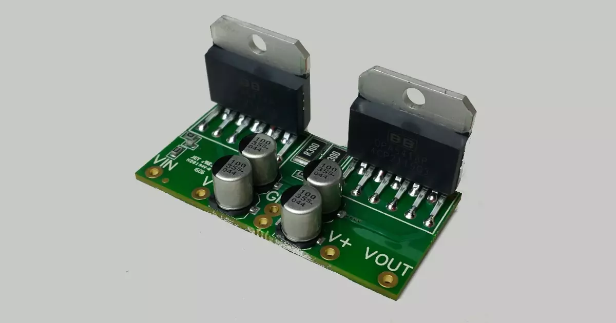 Dual Parallel OPA541 opamp breakout board Stephen designed.