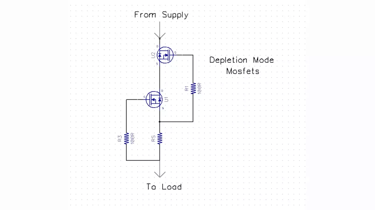 Figure 3: The constant current source Stephen is using for his NuTubes. The equation for the constant current is I ~ Vgs/Rs.