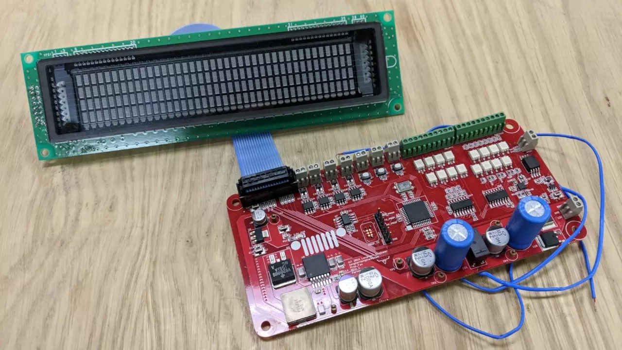 Figure 1: Older prototype of the Jeep Electronic Control stuff. Showing the Large VFD