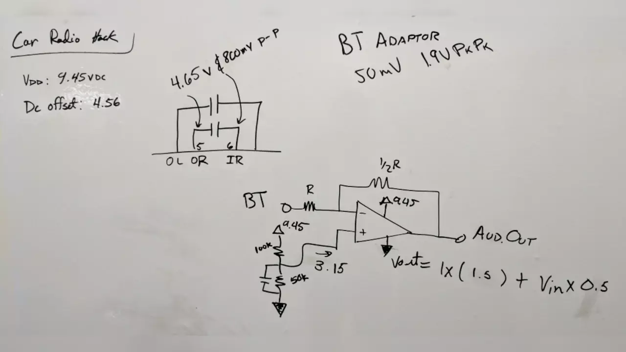 Opamp audio level shifter