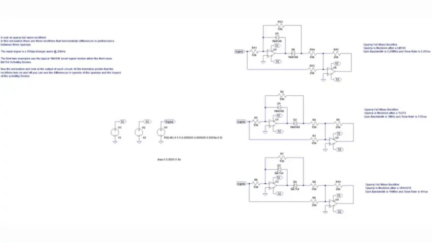 Stephen’s opamp simulation comparisons.