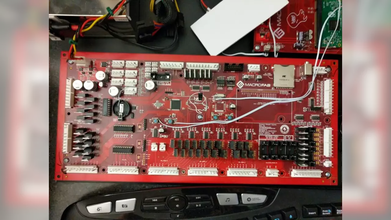 Figure 3: PinHeck REV7 with a Raspberry Pi Compute Module grafted onto it.