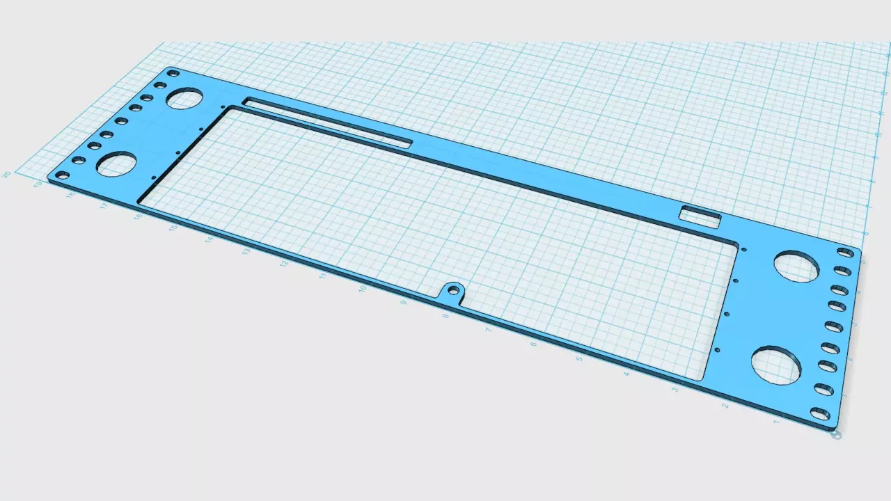 Figure 3: New adapter plate for the Space Echo RE-201. Allows it to fit into a standard 19″ audio rack.