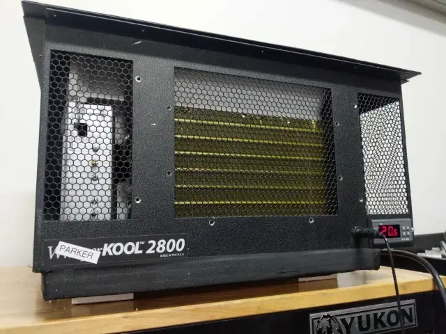 The Parker Kool 2800 which is a hacked up Whipser Kool 2800 with a $100 A/C window unit.