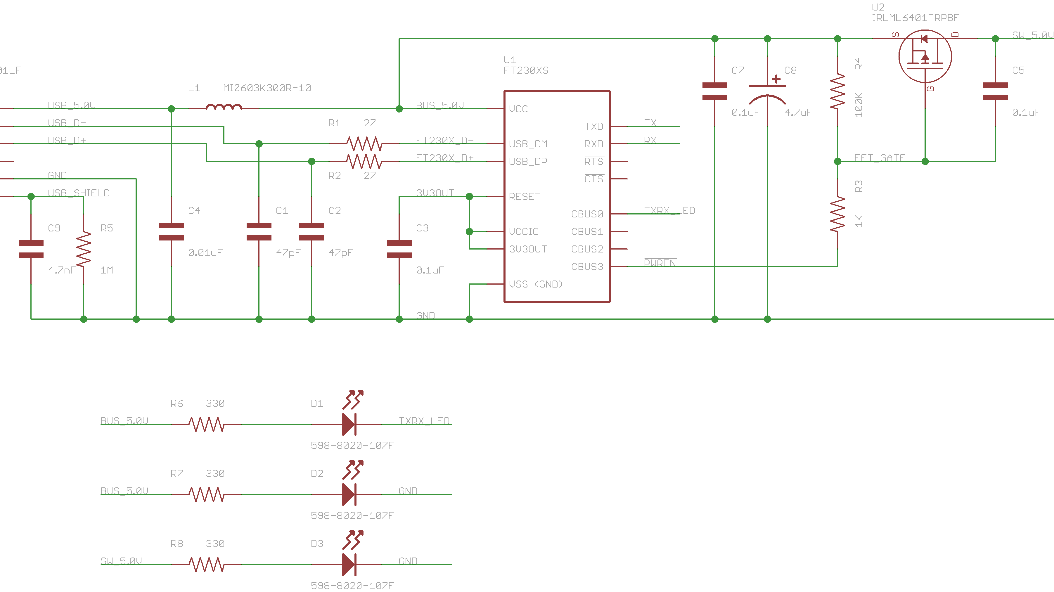 Controlling USB Bus Voltage with the FT230X